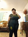Black and Gold THICKER JUMPSUIT
