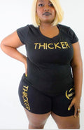 Black and Gold THICKER Short set