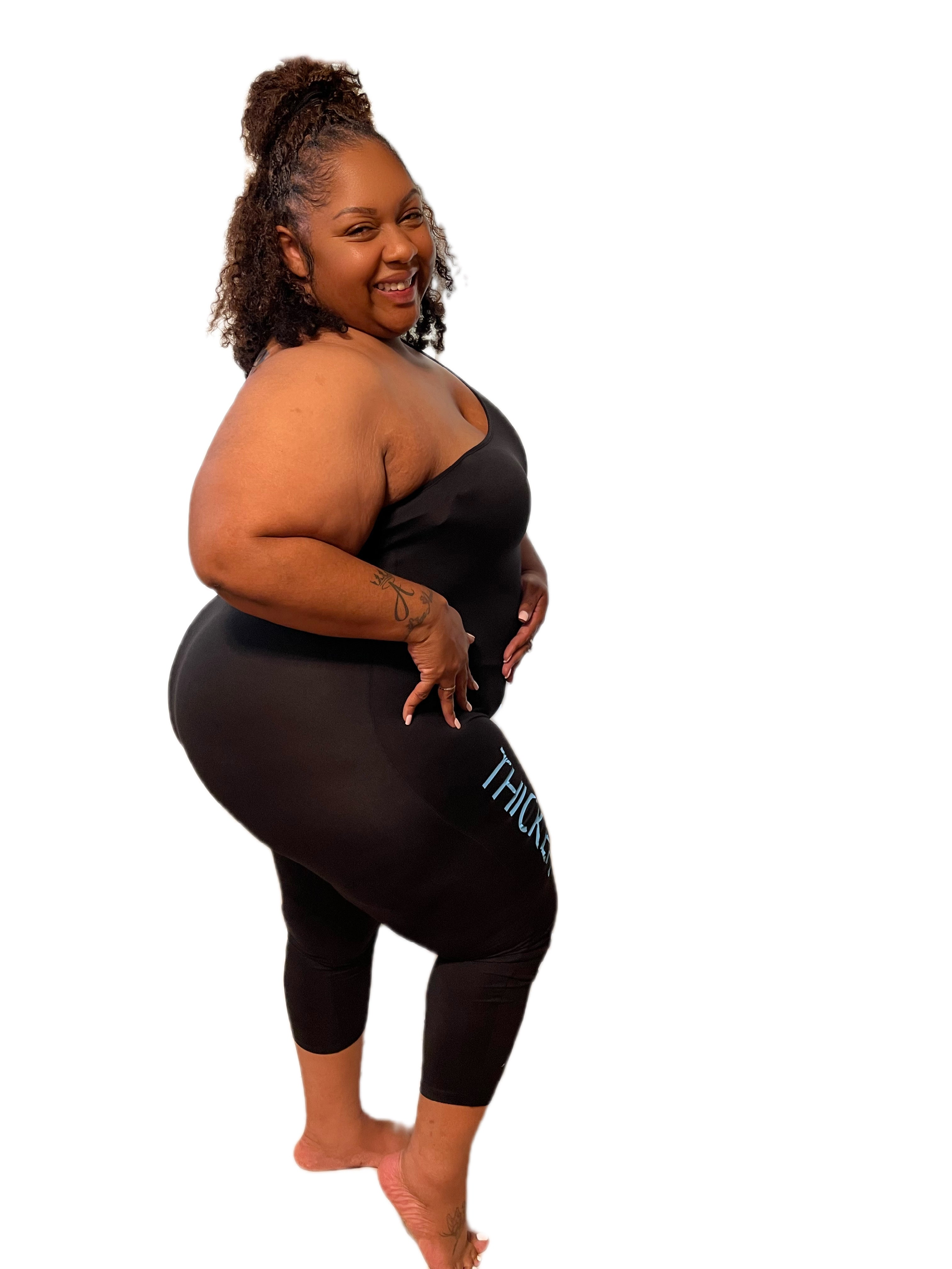 Black and Blue Cold Shoulder Jumpsuit