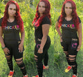 Black Multi Color Fit With Bag