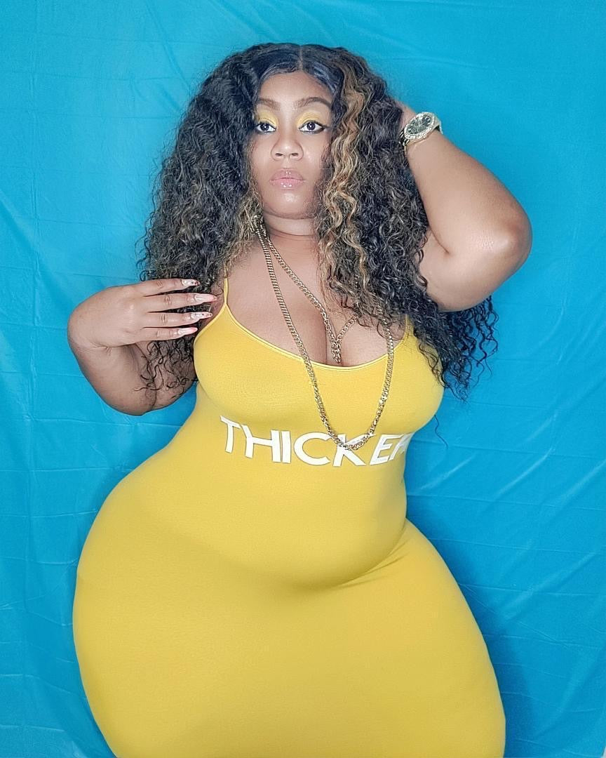 Yellow THICKER Body Con Dress