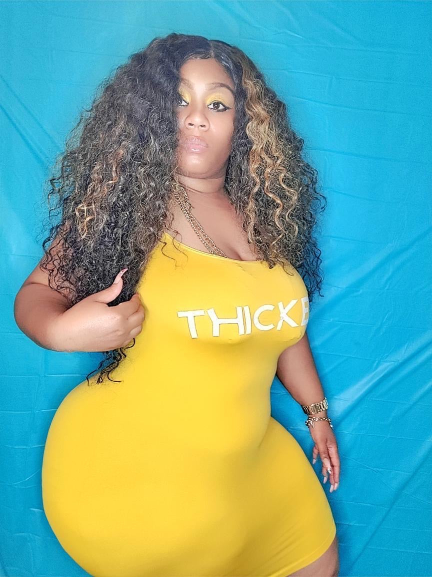 Yellow THICKER Body Con Dress