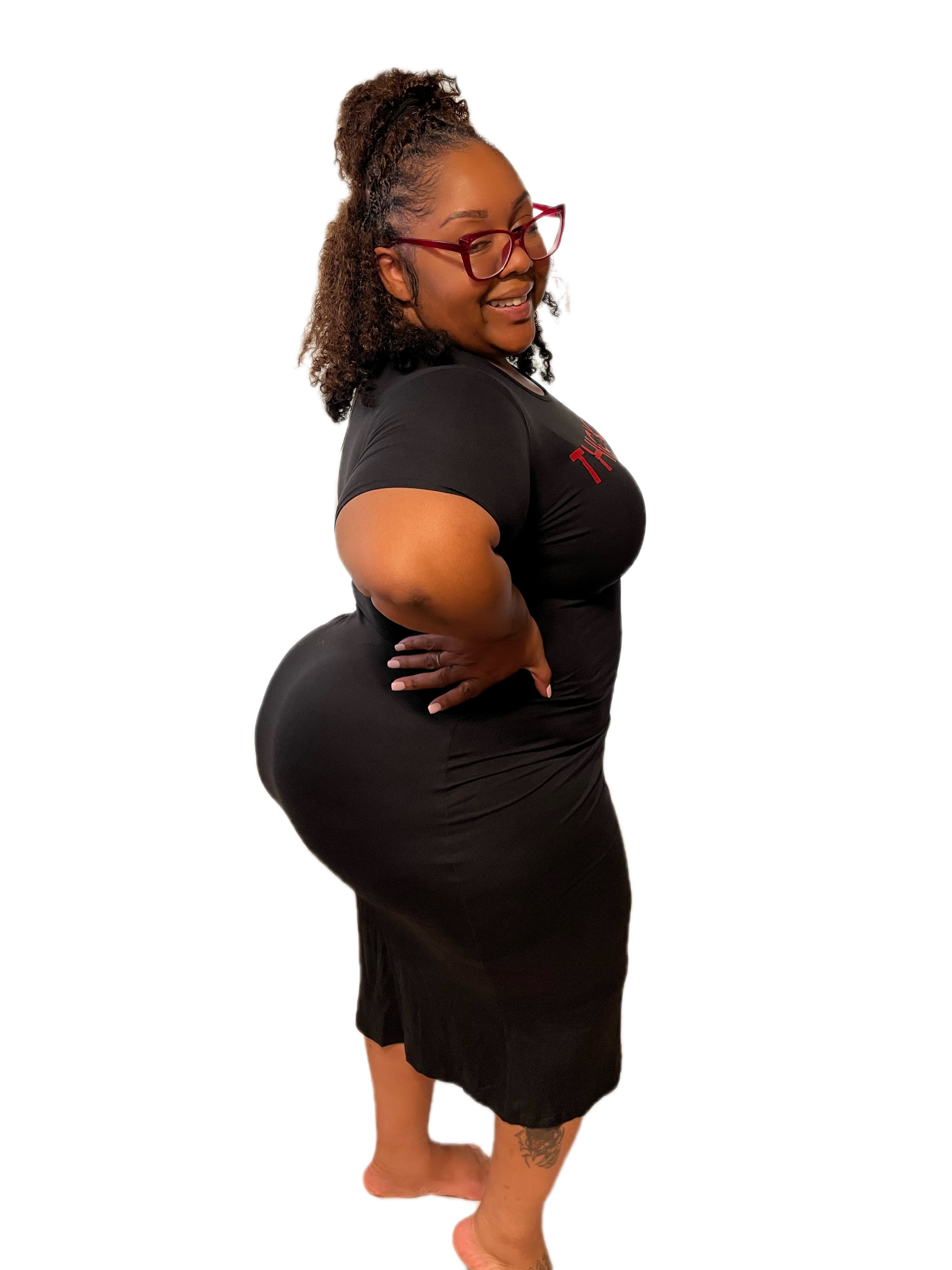 Black and Red THICKER Dress