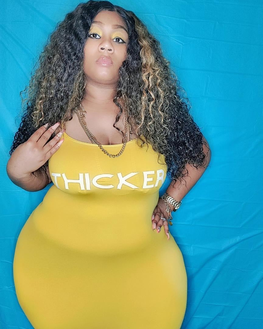 Yellow THICKER Body Con Dress