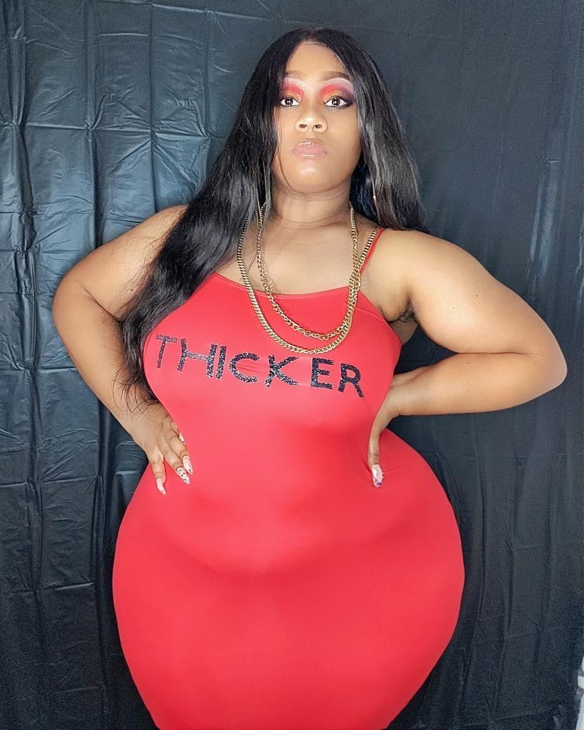 Red THICKER Body Con Dress