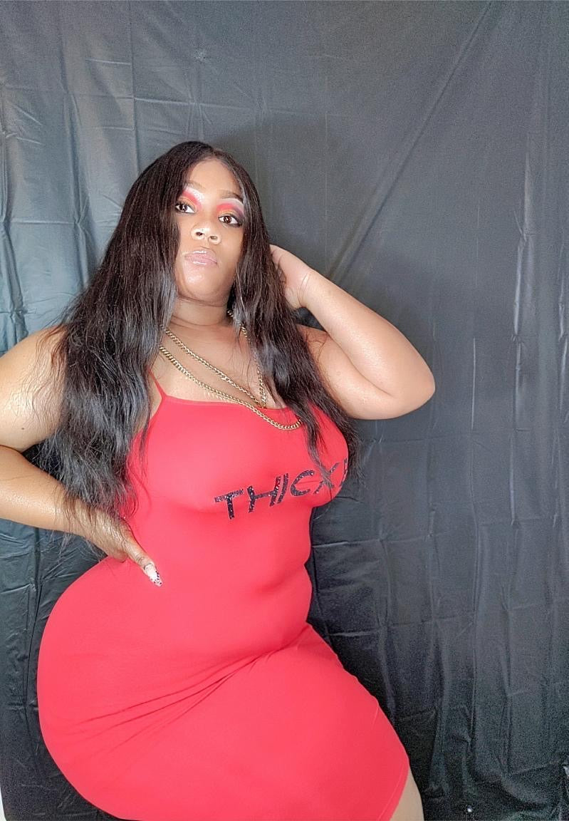 Red THICKER Body Con Dress