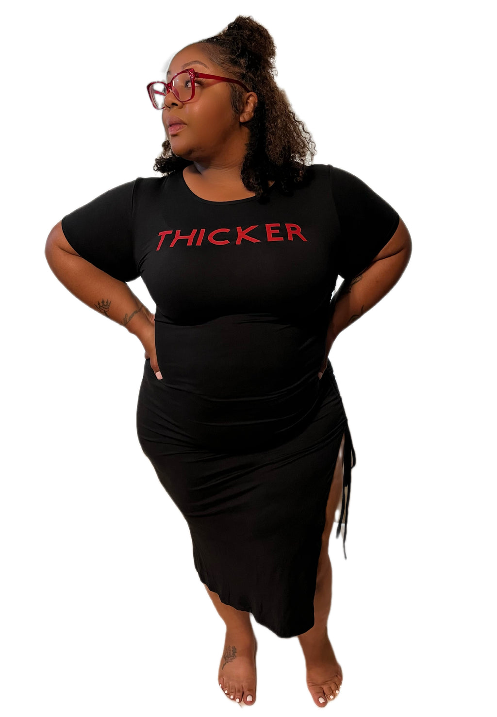 Black and Red THICKER Dress