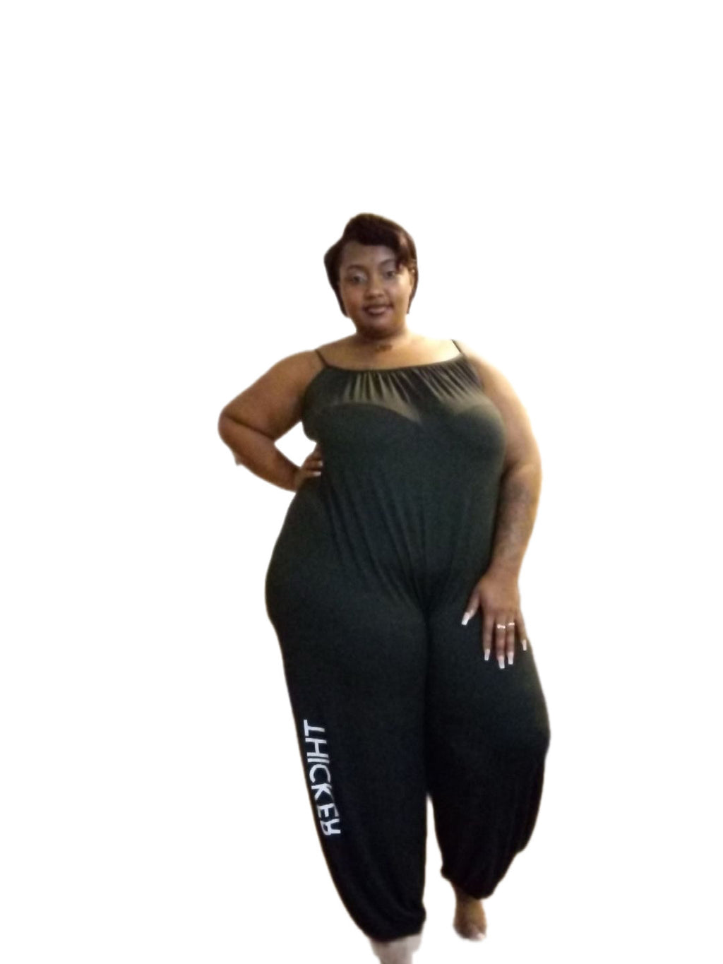 Black THICKER Sleeveless Jumpsuit With Pockets