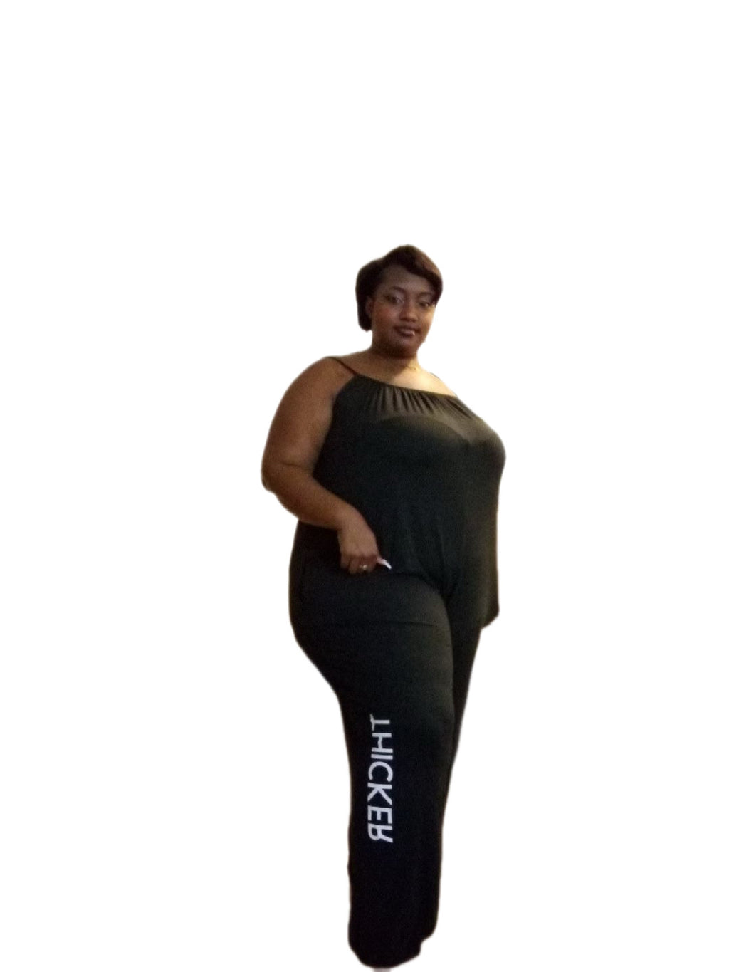 Black THICKER Sleeveless Jumpsuit With Pockets