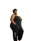 Black THICKER Sleeveless Jumpsuit With Pockets